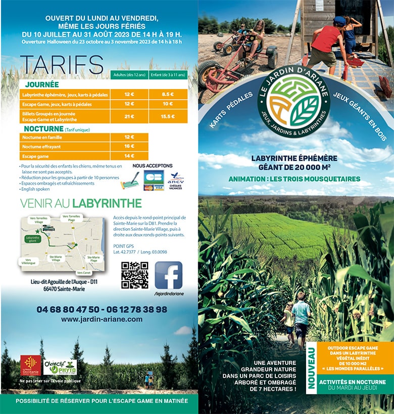 Le Jardin d'Ariane, labyrinthe végétal à Sainte Marie